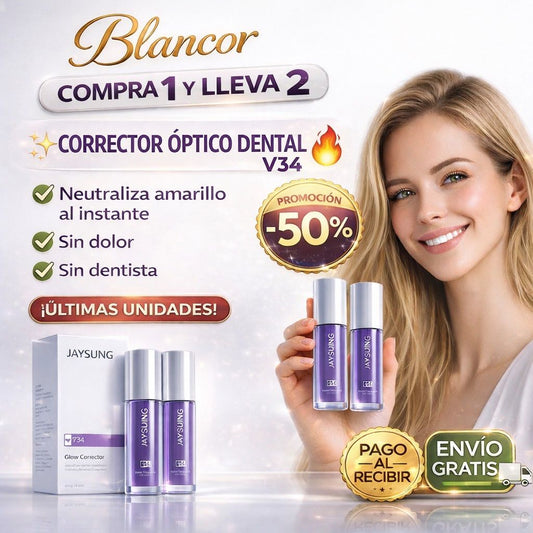 Blancor V34 Corrector Dental | Corrección de color instantánea | Compra 1 y el 2º GRATIS💜